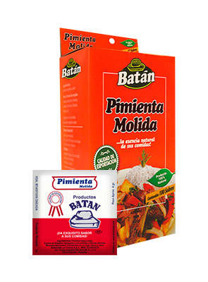 pimienta molida blanca y negra presentaciones